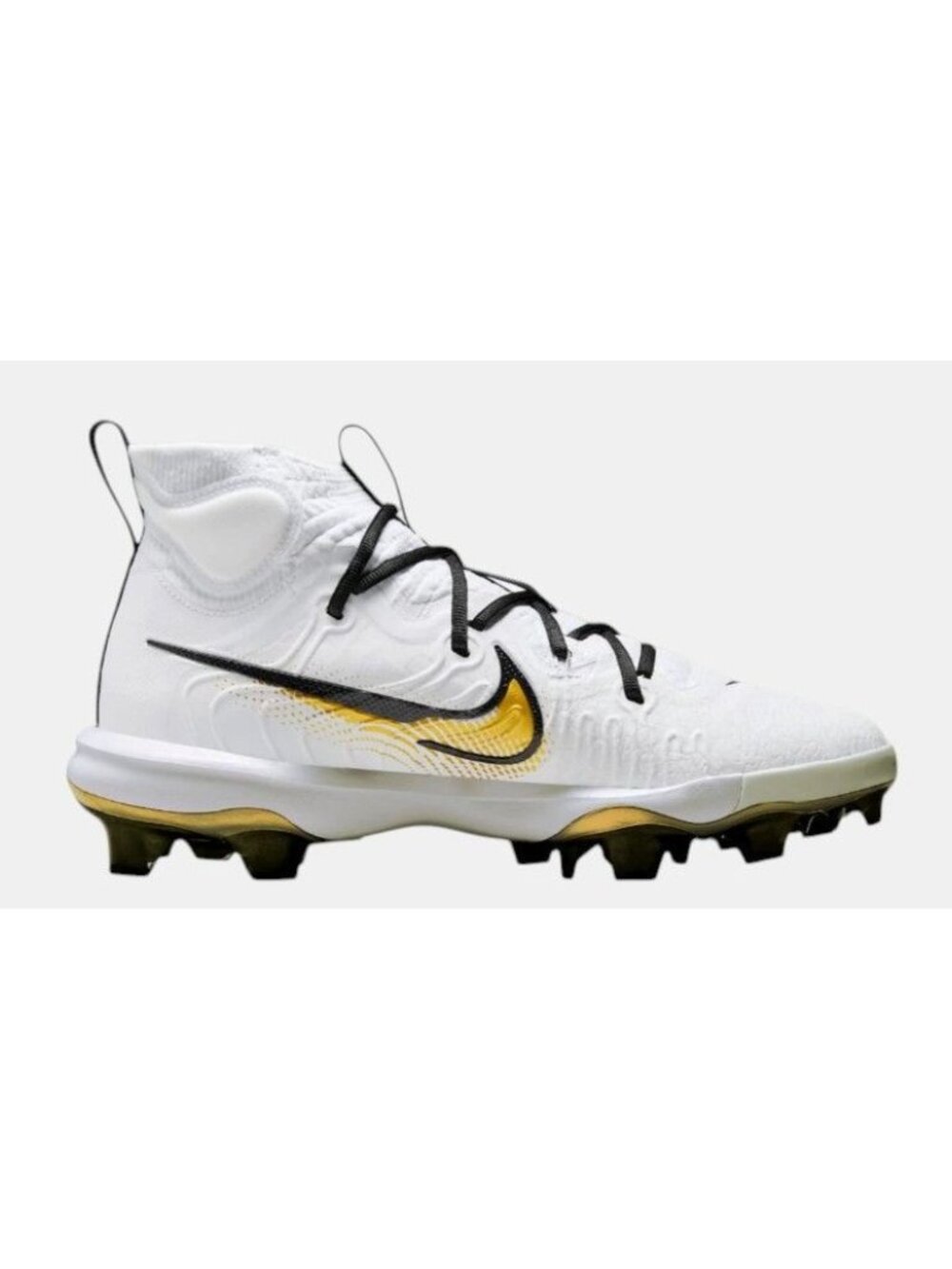 Nike Alpha Huarache NXT TPU White Black Baseball Cleats FZ8650-119 Men's 10 NEW - Picture 2 of 12